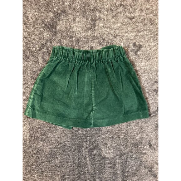 Vintage 1970's Buster Brown Hunter Green Split Front Corduroy Scooter Skirt/Skor - Picture 5 of 5